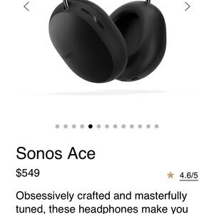 Sonos Ace Wireless Headphones in Black